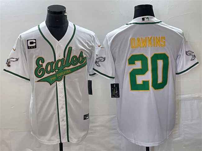 Men's Philadelphia Eagles #20 Brian Dawkins White Gold With C Patch Cool Base Stitched Baseball Jersey,We sell and wholesale Men's Philadelphia Eagles #20 Brian Dawkins White Gold With C Patch Cool Base Stitched Baseball Jersey on line form chian!